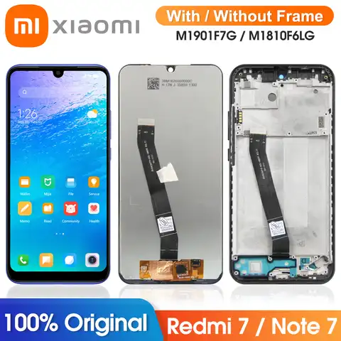ЖК-дисплей для Xiaomi Redmi Note 7 M1901F7G M1901F7H, дисплей с сенсорным экраном и дигитайзером в сборе с рамкой для Redmi 7, оригинал