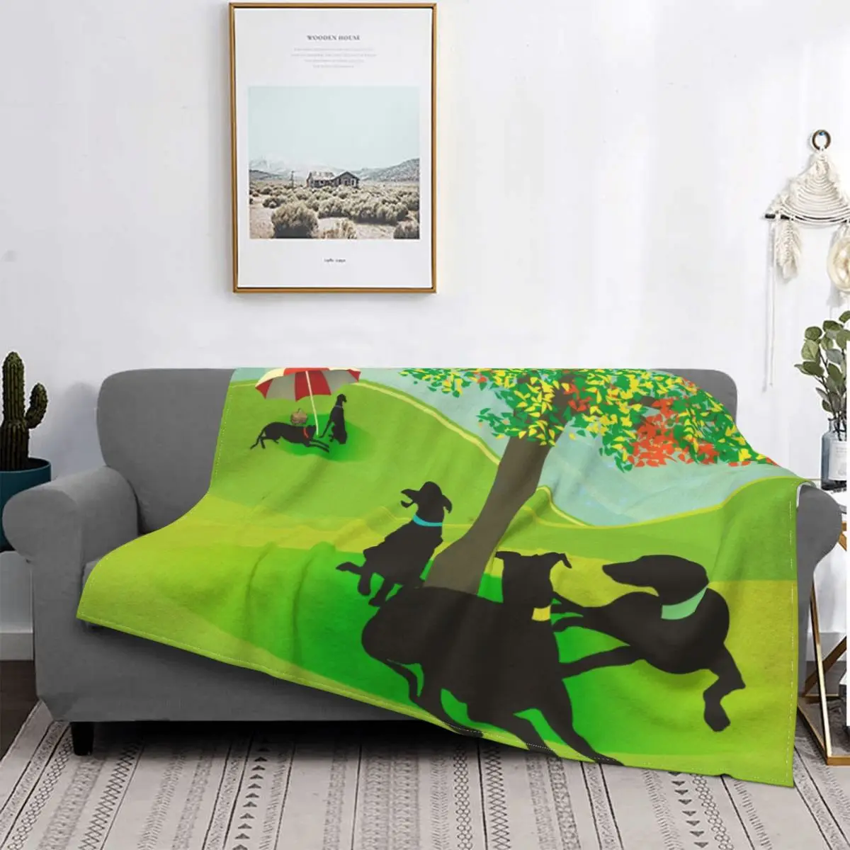 

Throw Blankets for Home Bedroom Couch Bedspreads Flower Love Sighthound Greyhound In Blue Blanket Flannel Fleece Whippet Dog