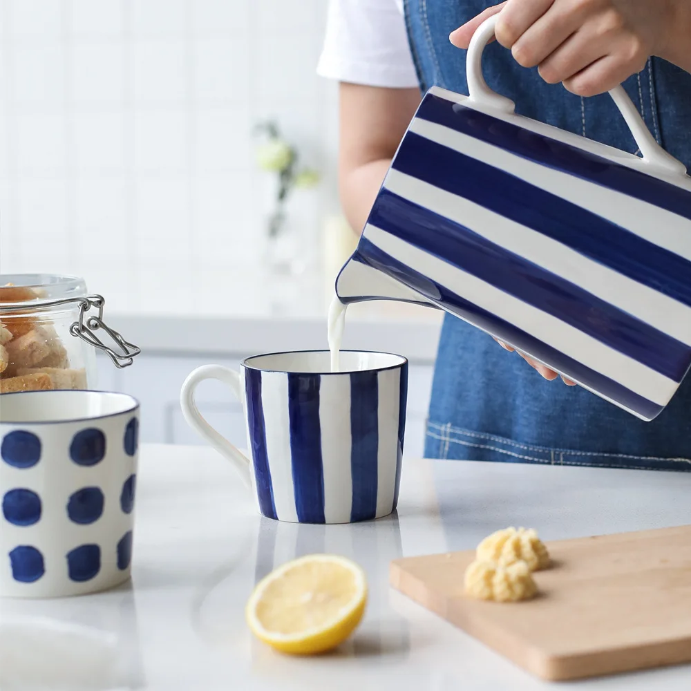 

Japanese-style small fresh color contrast series ceramic cold kettle high temperature resistant large capacity teapot cold kettl