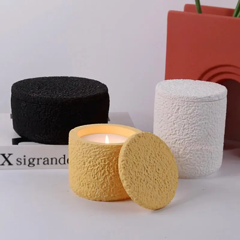 Силиконовые формы для свечей бетонные подсвечника с крышками цементная форма