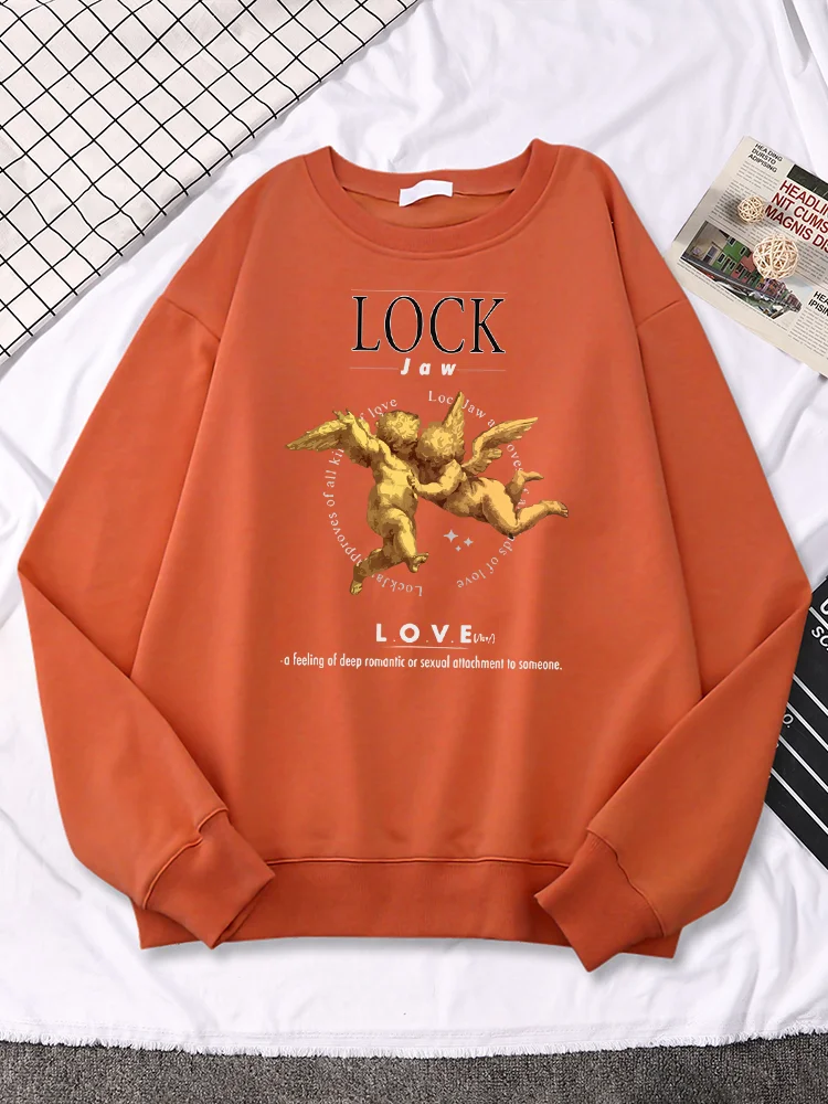 

Lock Jaw Cupid Approves Of All Kind Of Love Vintage Printed Woman Hooded Casual Street Long Sleeves Fashion Clothes Women Hoodie