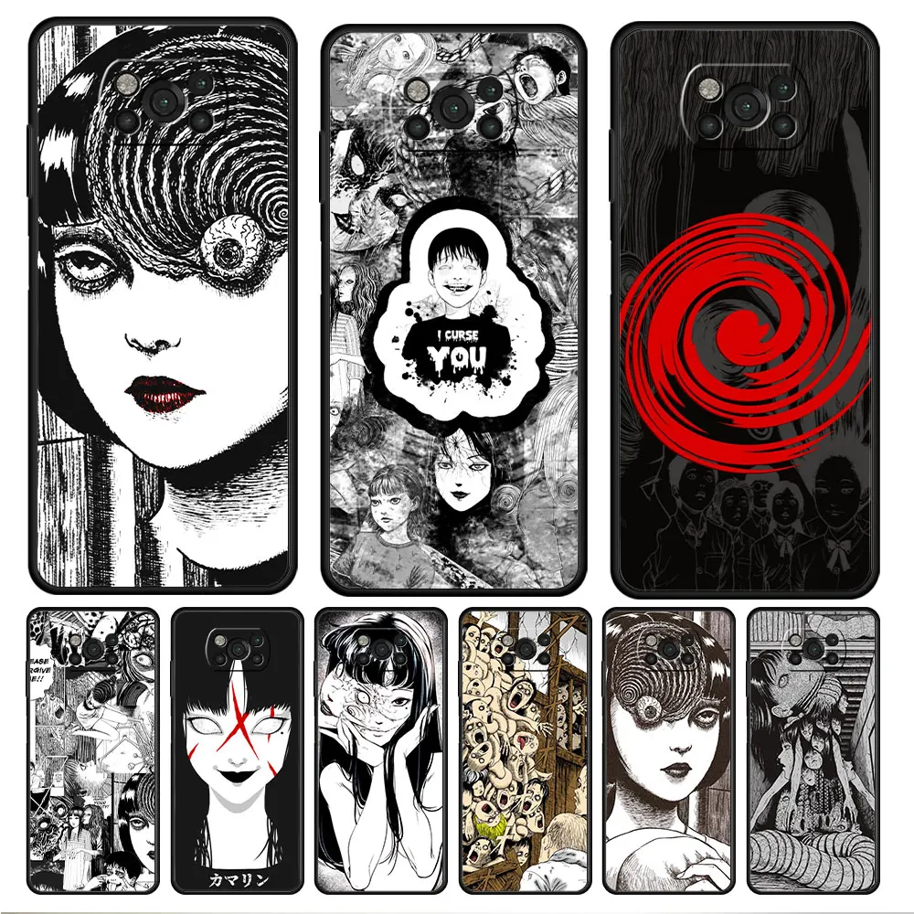 

Celular Case For Xiaomi POCO 9T F4 GT F3 M4 Pro 5G M3 11T X4 X3 NFC MI 11 lite 10T Horror Manga Junji Ito Smartphone Casing