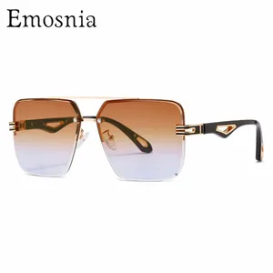 2022 Cool Square Sunglasses For Men Luxury Gradient Metal Sun Glasses Women Fashion Glasses Vintage Shades For Oculos De Sol