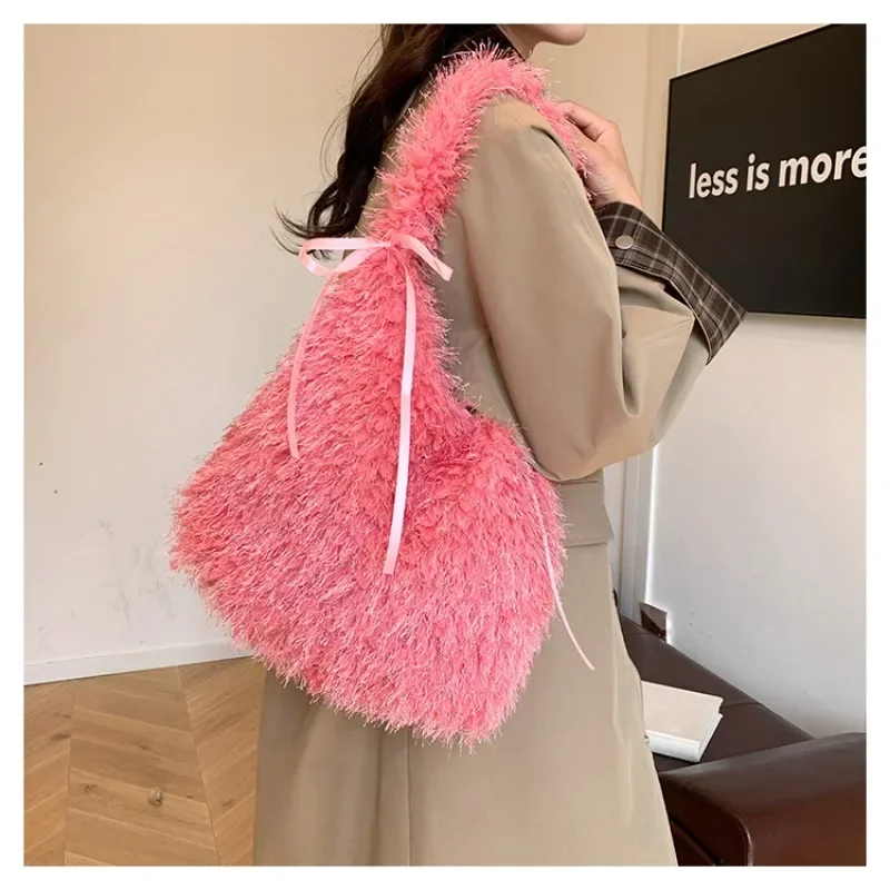 Бархатная пряжка 2024 зимняя сумка высокого качества однотонная универсальная