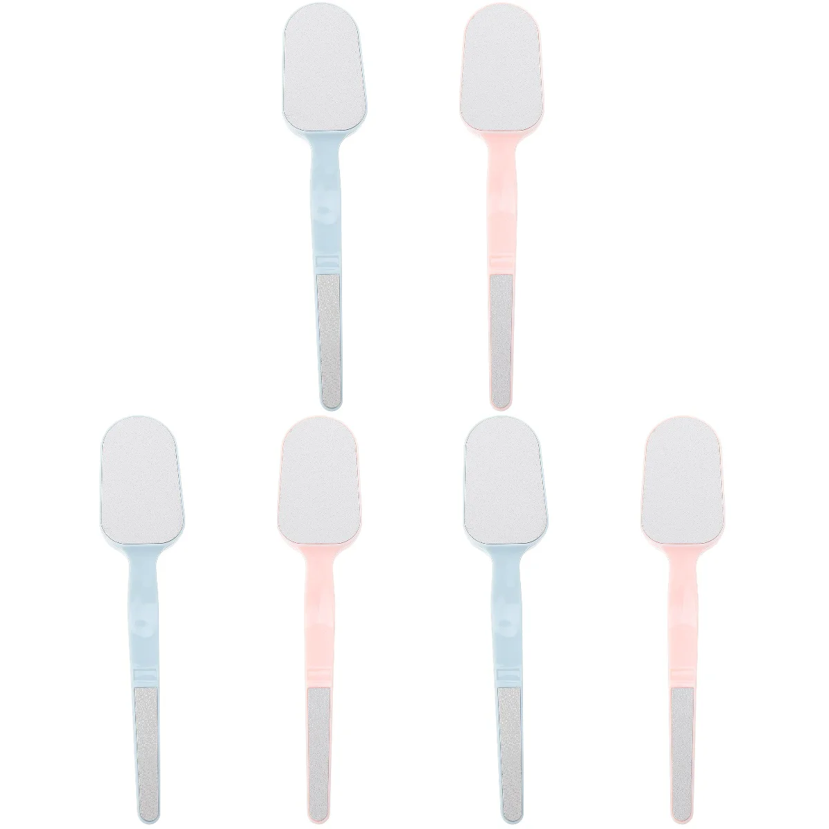 

6 Pcs Stainless Steel Feet File Dead Skin Removers Pedicure Rub Foot Tools (Blue)