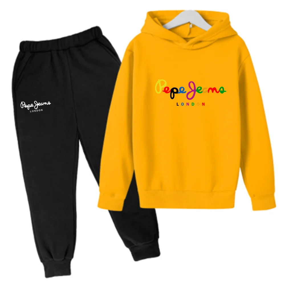 

Spring and Autumn Children's Suits Boys Pullover + Pants Sports Suits Children's Jogging Suits Girls Teen Hoodie 3-14 Years Old