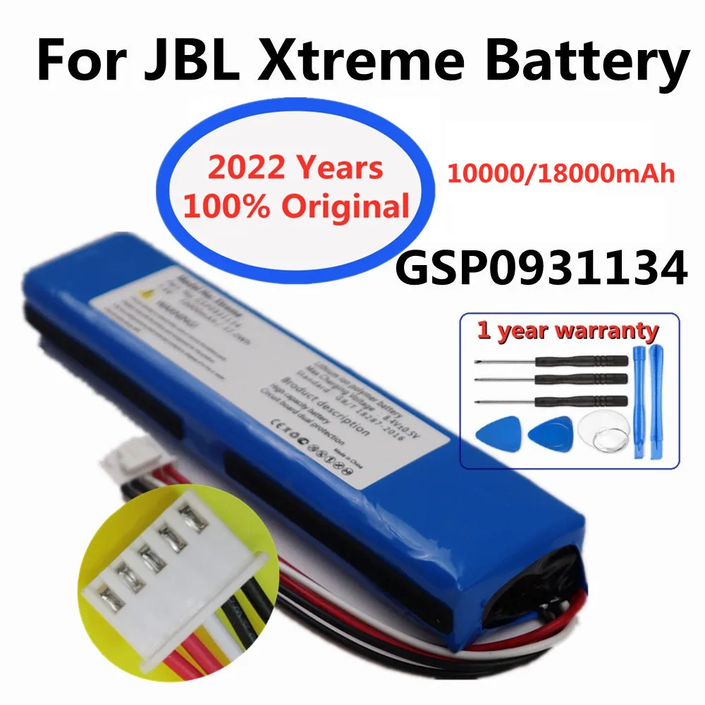 

2022 Original New 10000 / 18000mAh 37.0Wh Player Speaker battery for JBL xtreme1 extreme Xtreme 1 GSP0931134 Batterie with tools
