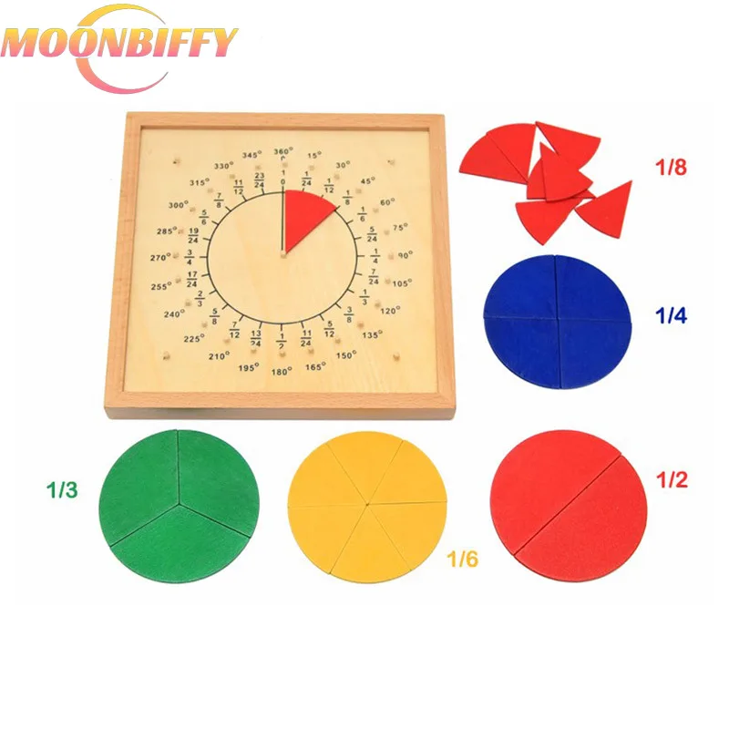 

Preschool Circular Mathematics Fraction Board Division Teaching Aids Montessori Education Math Toy Children Learning Toy