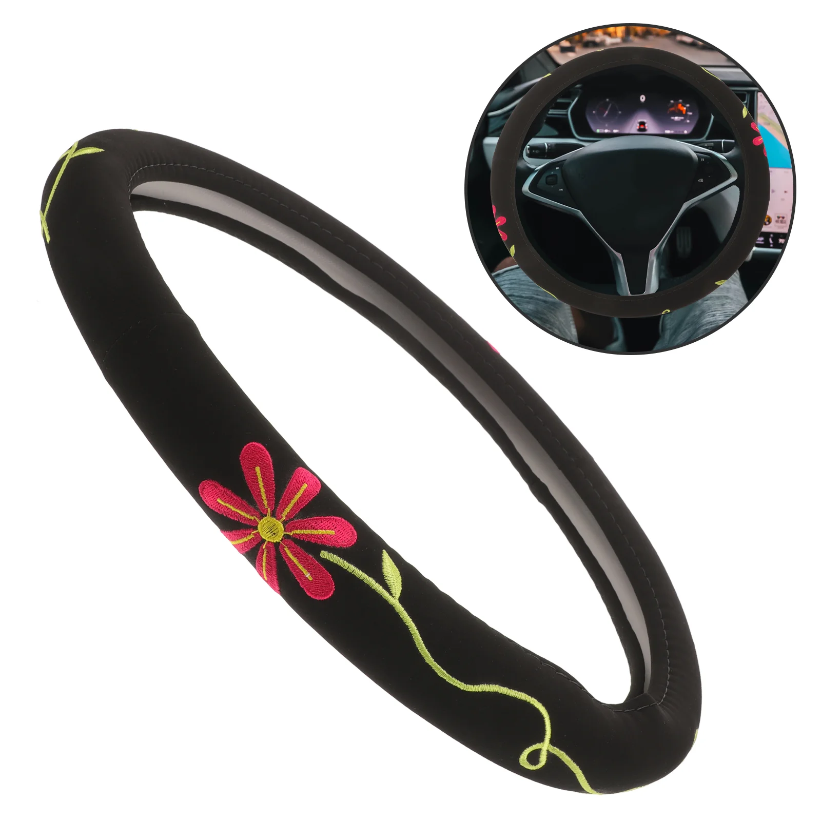

Car Steering Wheel Cover Decorative Steering Wheel Cover Non-skid Steering Wheel Cover
