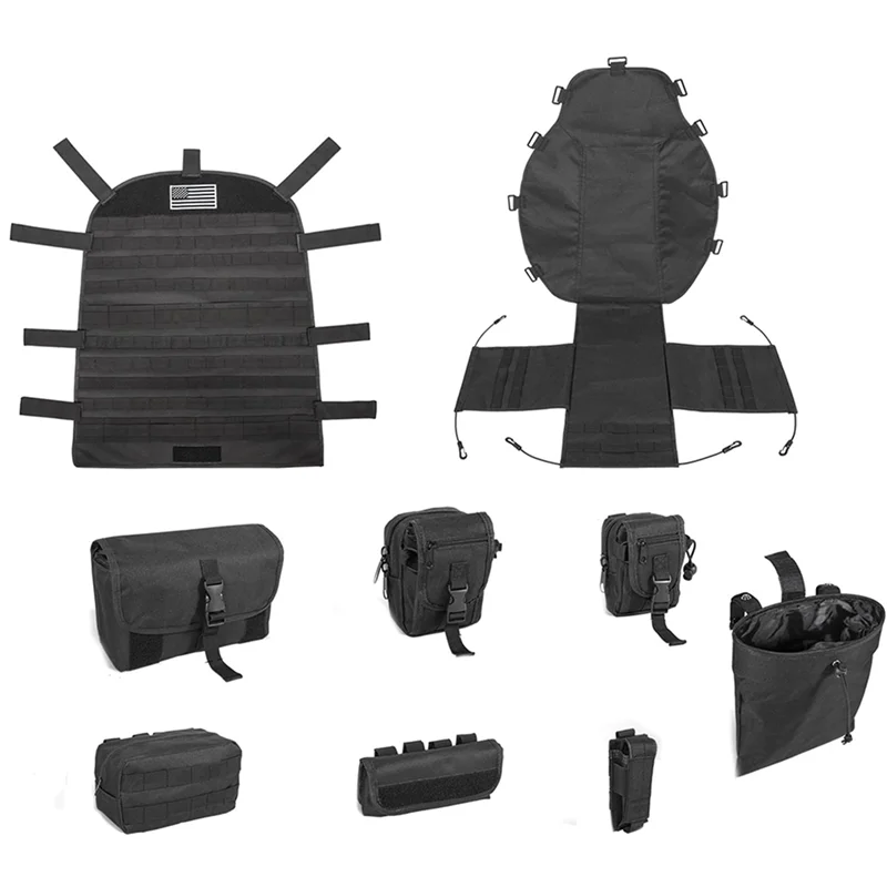 

Universal Seat Cover Seat Back Organizer Storage Bag Multi-Pocket for Wrangler JK JL TJ YJ Gladiator JT Cherokee F150