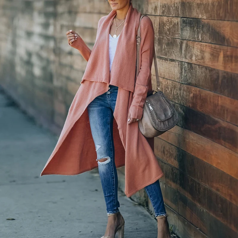 

2021 Bohemian Long Sweater Cardigan Women Knitwear Turn-Down Collar Winter Coats Female Holiday Oversized Patchwork Cardigans