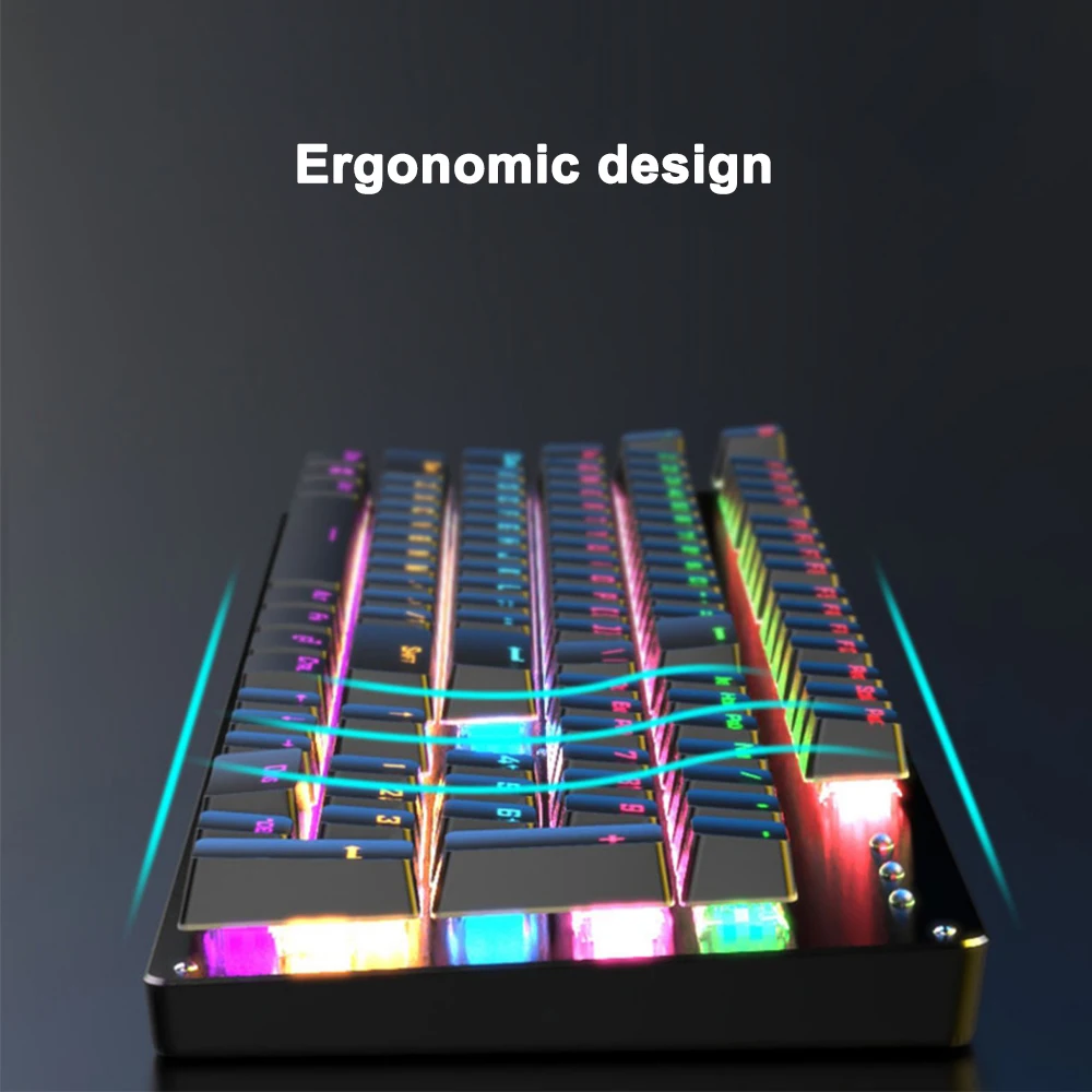 mechanical keyboard usb wired gaming blue red switch 104keys anti ghosting led backlit rgb for gamer laptop computer free global shipping