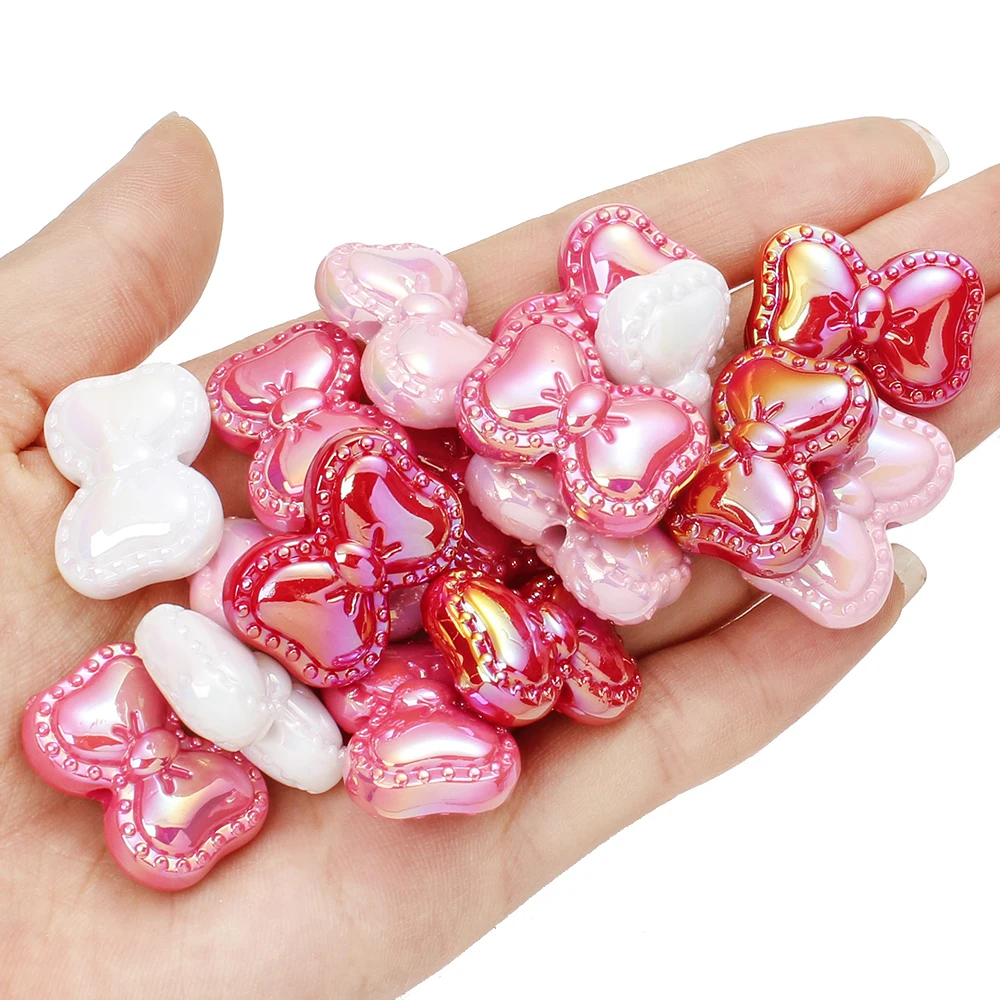 10 шт. разноцветные акриловые бусины для браслета