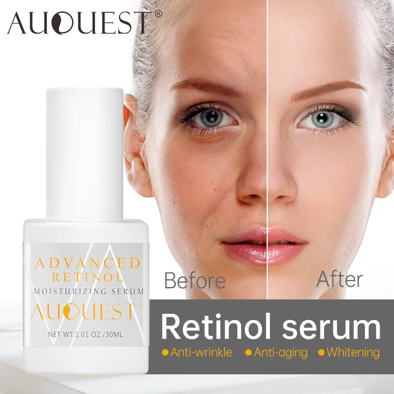 AUQUEST Retinol Serum Anti-Wrinkle Whitening Hyaluronic Acid for Face Skin Care Beauty Health 30ML