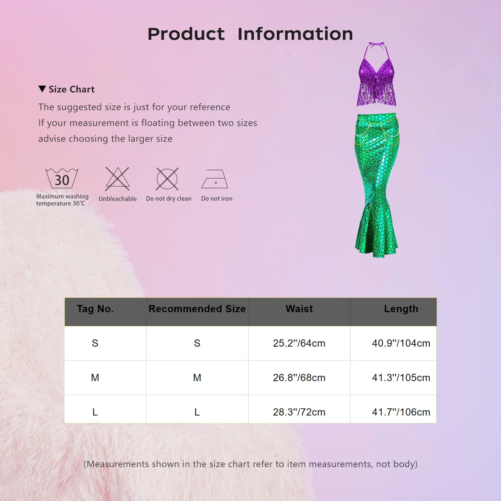 Adult Women Mermaid Princess Show Stage Cosplay Dress Up Costume Set Tail Unifrom Skirt For Dance Party Birthday Holiday