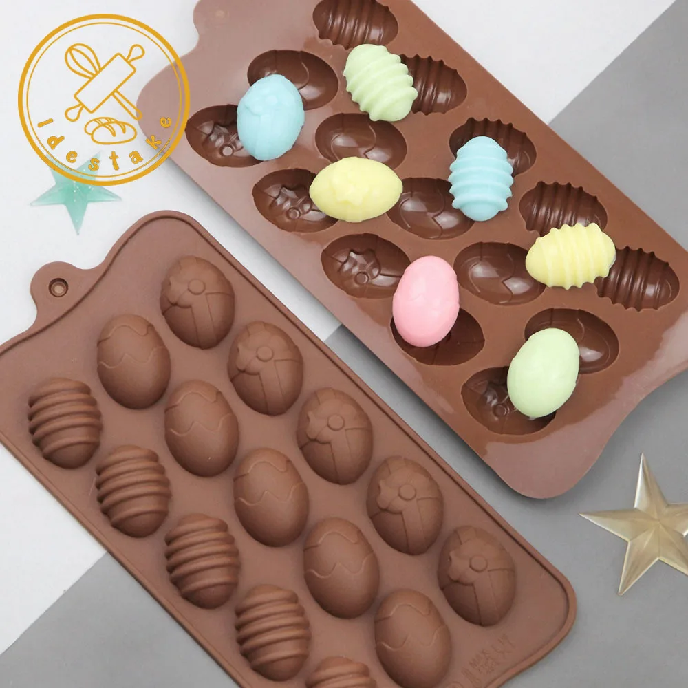 

15 Holes Easter Eggs Chocolate Molds Silicone Form Cake Mould High Temperature Bakeware Kitchen Cake Baking Accessories