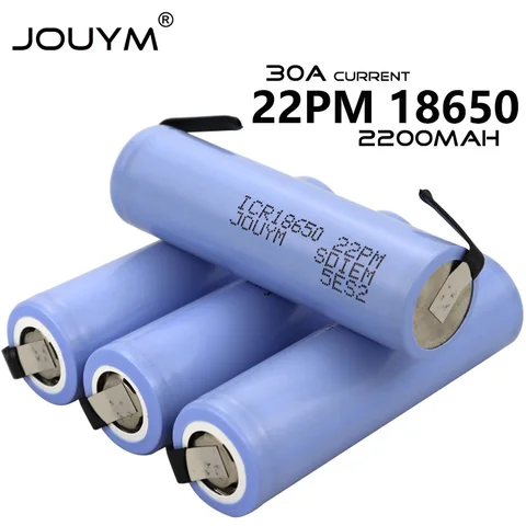JOUYM 18650 литиевая аккумуляторная батарея 2200 мАч