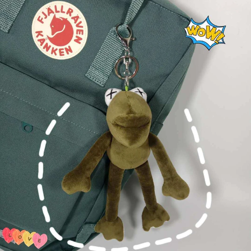 

Long Legged Frog Doll Pendant Keychain Cute Creative Plush Doll Frog School Bag Pendant Pluff Funny Cartoon Frog Plush Keychains