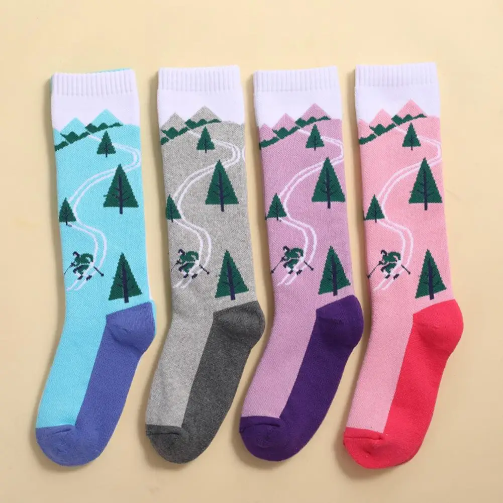 

1 Pair Delicate Thickened Windproof Toddler Winter Warm Socks Sport Socks Long Lifespan Cold Protection