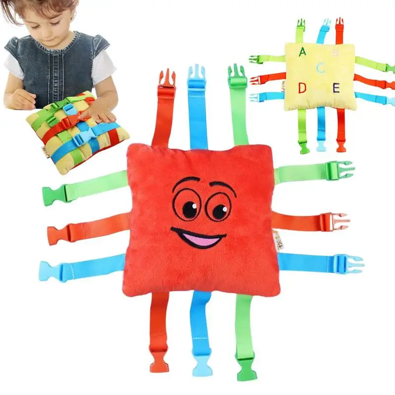 

Кукла с пряжкой для малышей, подушка с сенсорной пряжкой, игрушка, развивающие обучающие игрушки для детей, мальчики и девочки