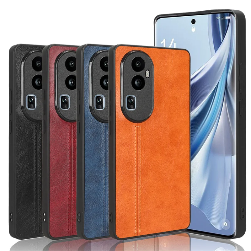 Для OPPO Reno10 5G маршрута телячья кожа с мягкими краями чехол жесткий для телефона