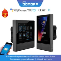 sonoff nspanel smart scene wall switch useu all in one control wifi smart thermostat display switch via alexa google home