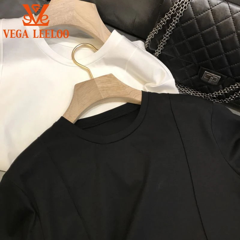 Классические однотонные футболки женские летние хлопковые модные 2022 топы