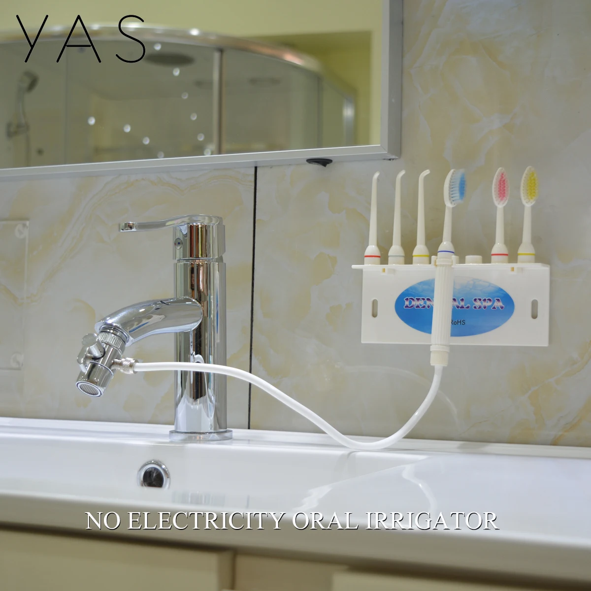

YAS Quality Faucet Water Dental Flosser Oral Irrigator Jet Interdental Brush Tooth Toothbrush Cleaning SPA Cleaner Whitening