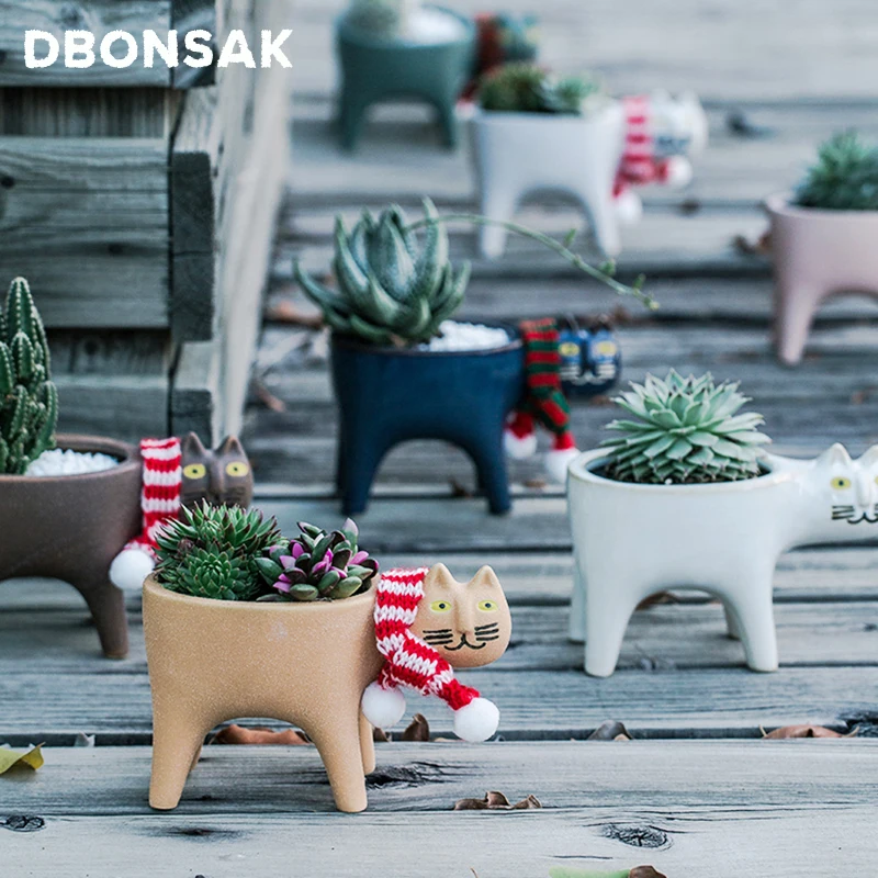 

Цветочный горшок с изображением кота, животных, керамический цветочный горшок, фотокактус, суккуленты, растения в горшке, цветочная компози...