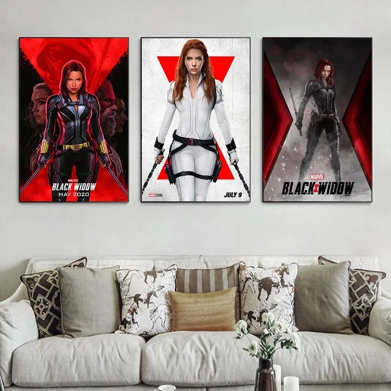 

Marvel Superhero Movie Poster Black Widow Avengers Canvas Painting And Print Film Wall Art Girl Picture Living Room Home Decor