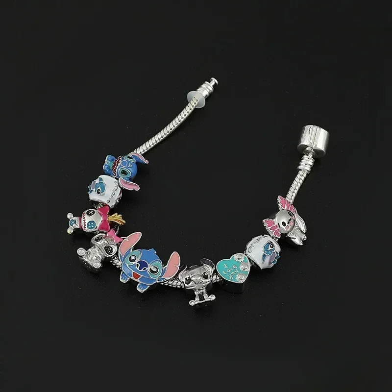 Браслет Disney Stitch с героями мультфильмов аниме милый стежок из бисера модные
