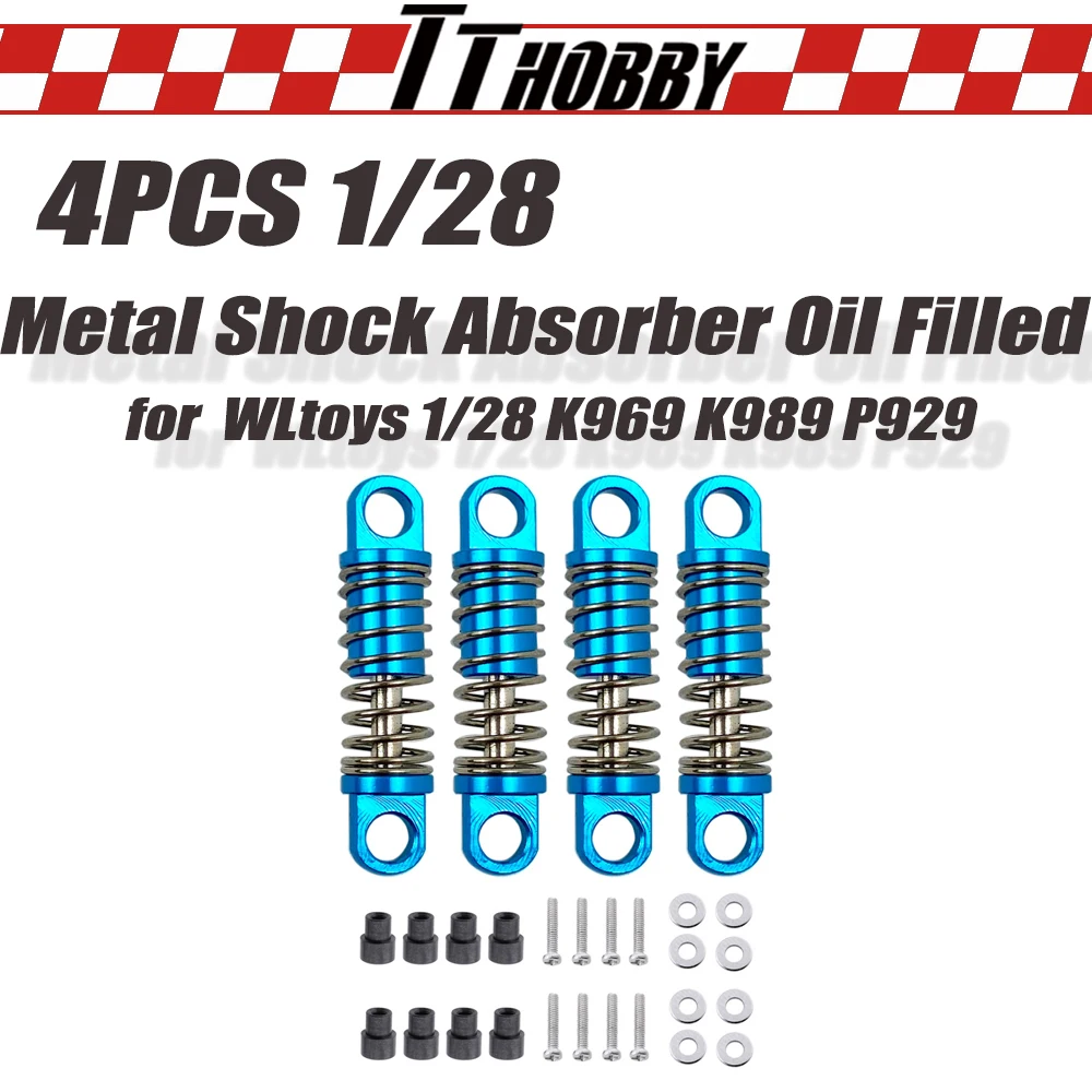 Амортизаторы TTHOBBY металлические 22 мм 27 4 шт. для WLtoys 1/24 1/28 K969 K989 P929