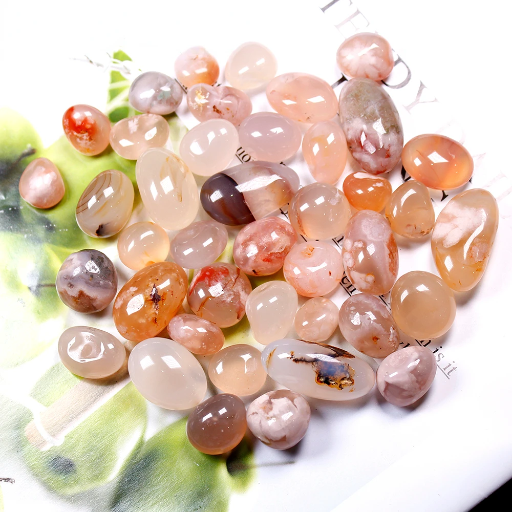 

50g/bag Natural Crystal stone Cherry agate Repair Crystal Healing Garden fish tank decoration stone Home Decoration