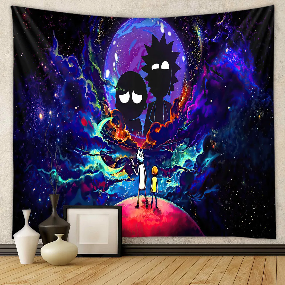 

Cartoon Tapestry Macrame Hippie Art Wall Hanging Tapestries Living Room Home Cartoon Dorm Decor Psychedelic Wall Tapestry