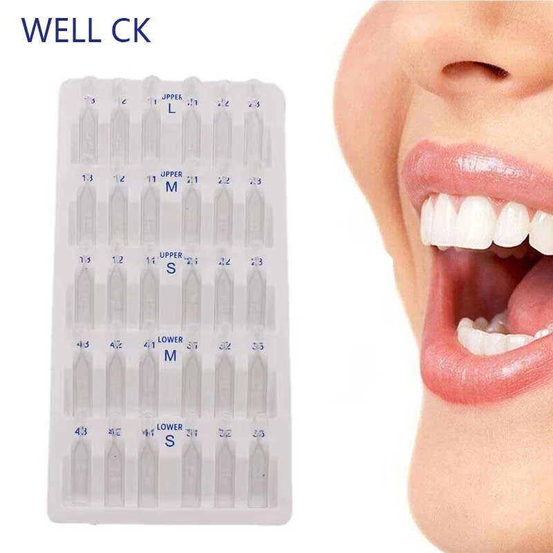 

30Pcs/Kit Dental Mould For Composite Resin Light Cure Filling Anterior Front Veneers Teeth Dentist Material Tooth Whitening Tool