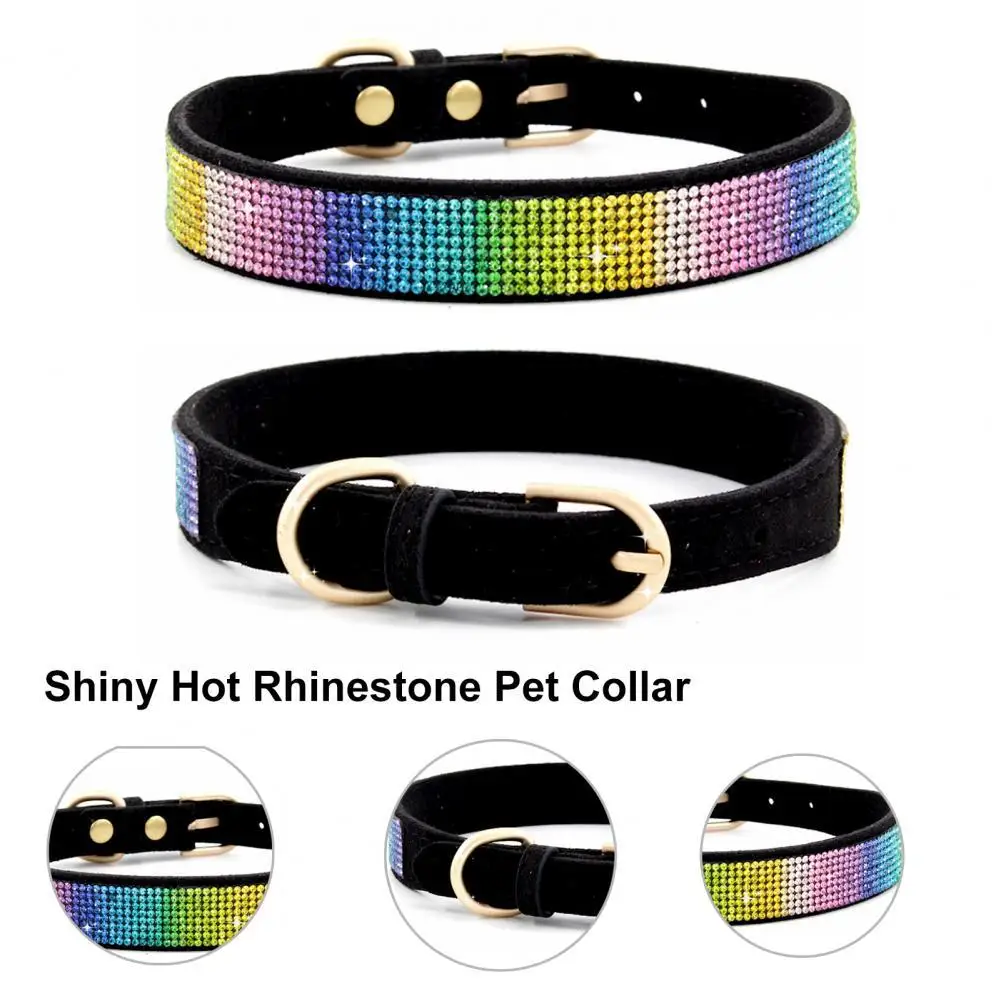 

Shiny Brilliant Puppy Collar Necklace Durable Dog Necklace Bite Resistant for Festival