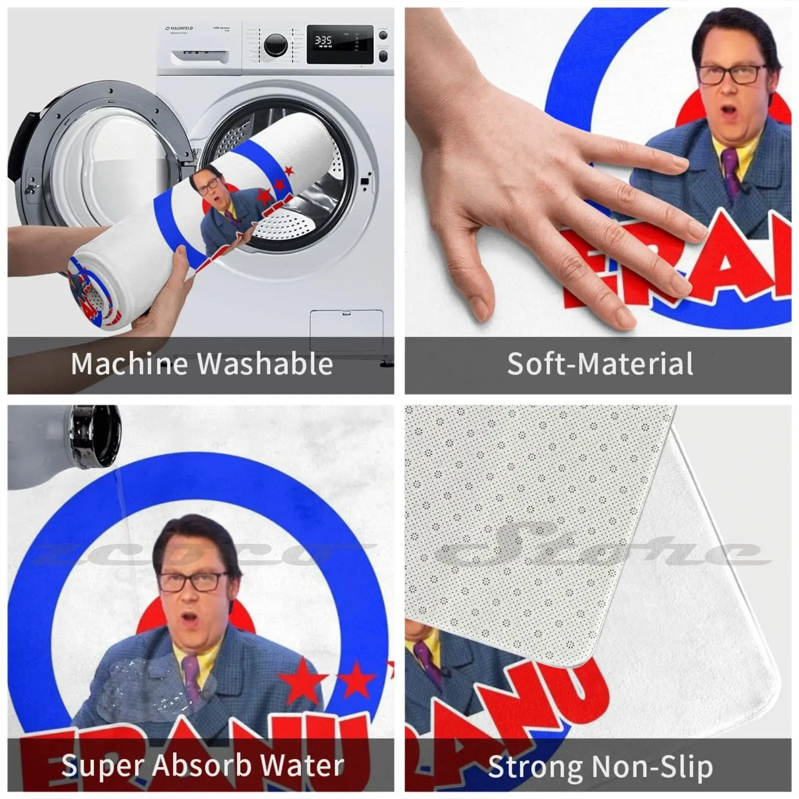 Мягкий Нескользящий Коврик с изображением медвежонка коврик подушка для ковра