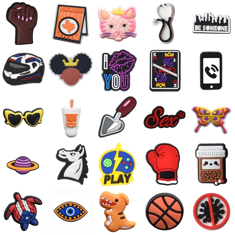 

Decorations for Crocs Shoes Accessories Women Charm Men Set Jeans Kids Wholesale Bulk Girl Shoe Charms Packs Boy Gifts Para Pins