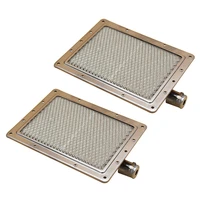 2X BBQ Gas Oven Heater Burner Durable Galvanized Sheet Rectangle Barbecue Grill Parts Accessories Replacement