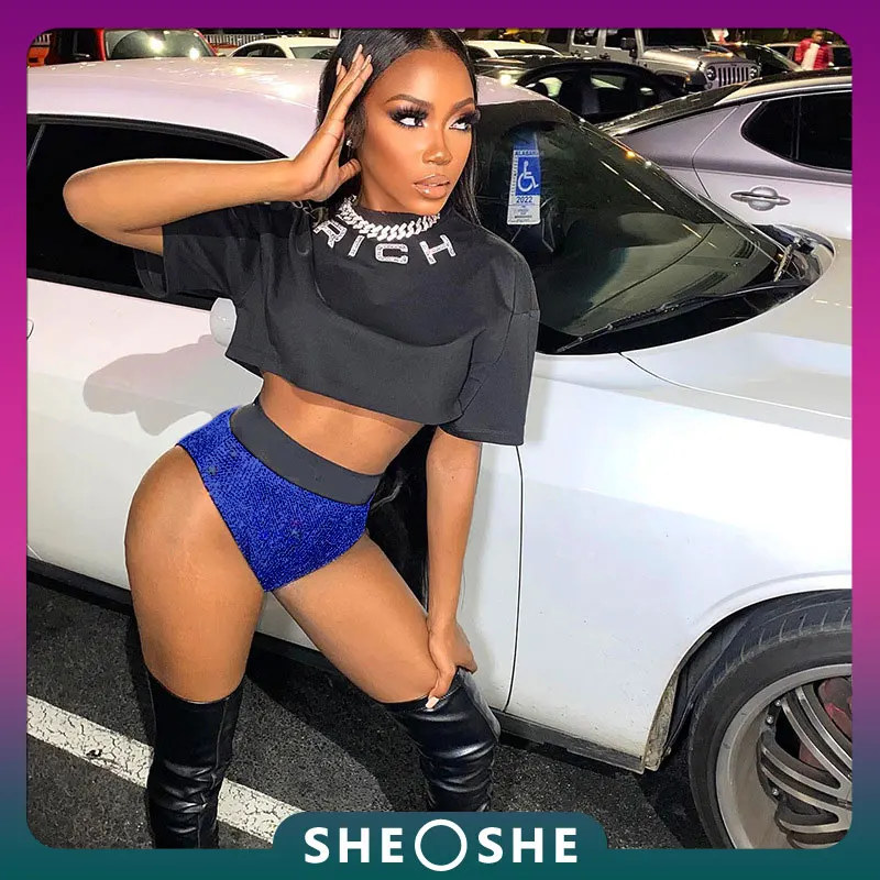 

Summer Sexy Bright Silver High Waist Seamless Triangle Shorts Outside Wear Street Nightclub Club Ladies Harajuku Slim Leggings