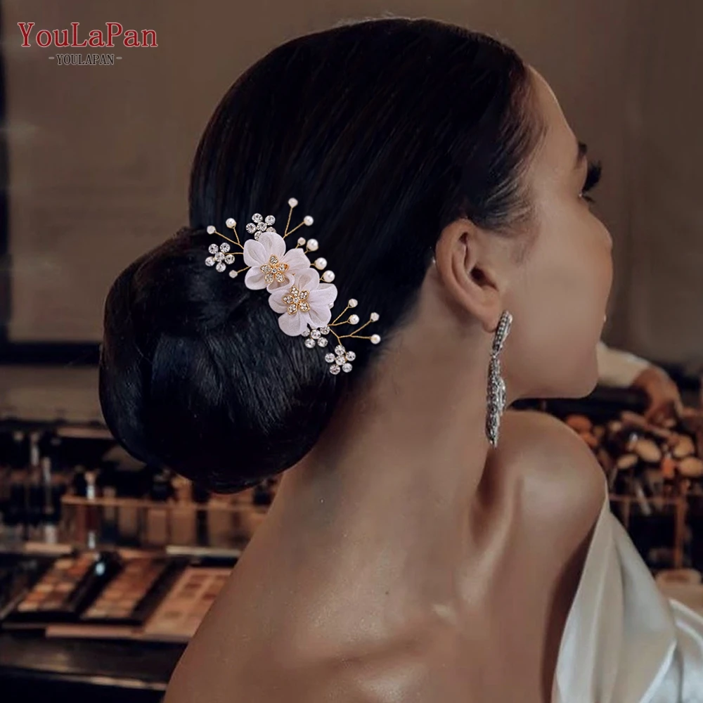 TOPQUEEN HP151 расческа для волос с цветами для невесты, женские заколки для волос, вечерние свадебные головные уборы, шпильки для девочек, праздничные волосы, аксессуары