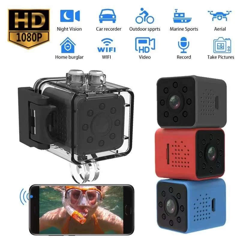 

Mini Camera HotSpot WiFi Action Camera 1080p Mini CamcorderWithOut WiFi Micro Camcorders Wide Angle Waterproof Surprise price