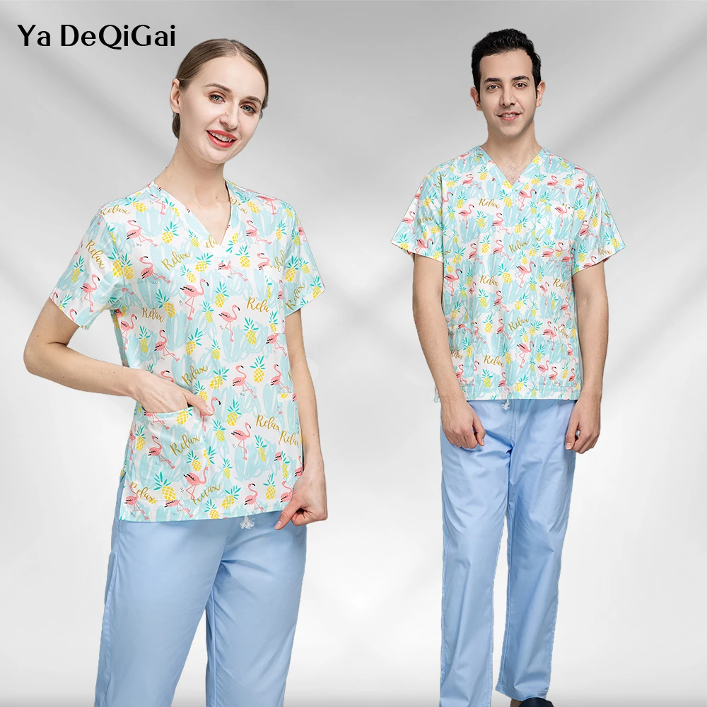 

2022 оптовая продажа, одежда для ухода за домашними животными, скрабы разных цветов, топы, лабораторный костюм для работы с мультяшным рисунко...