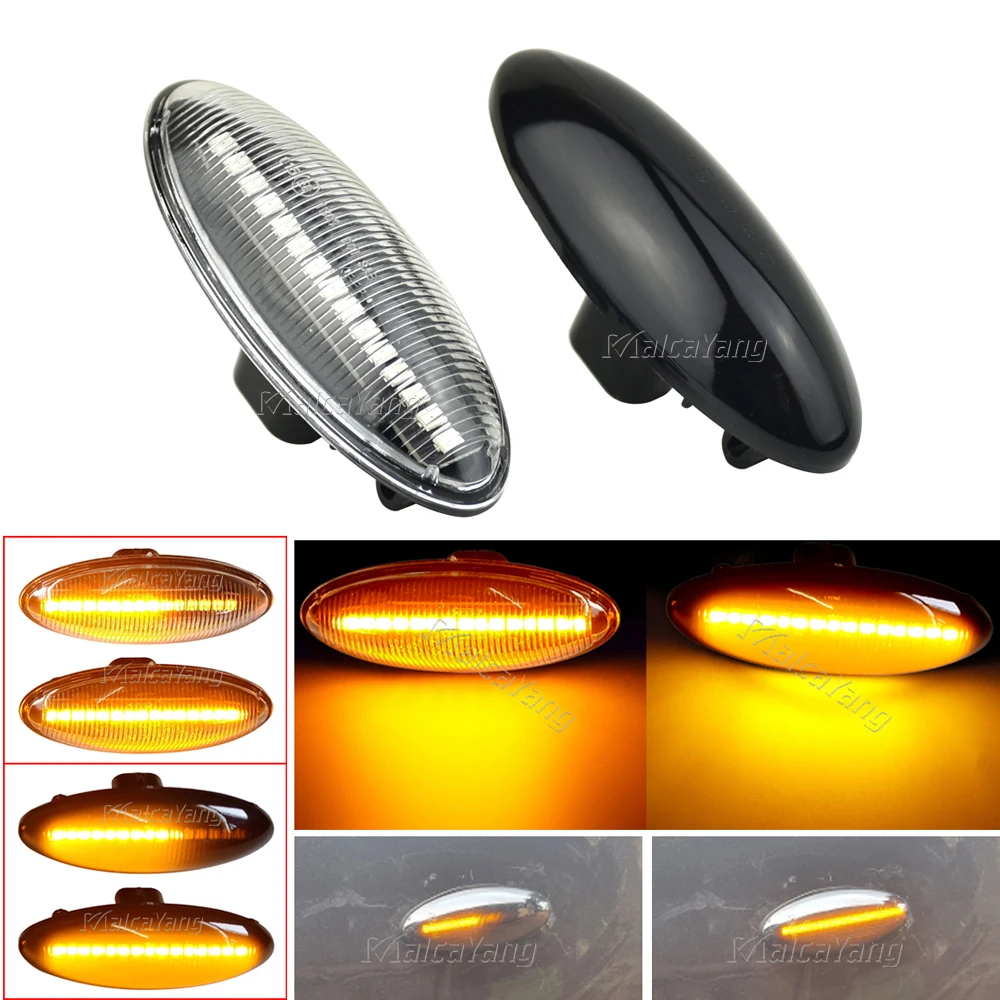 

2 pieces For Toyota Yaris COROLLA Auris Mk1 E15 RAV4 Mk3 Dynamic Led Turn Signal Side Marker Lights Sequential Blinker Lamps