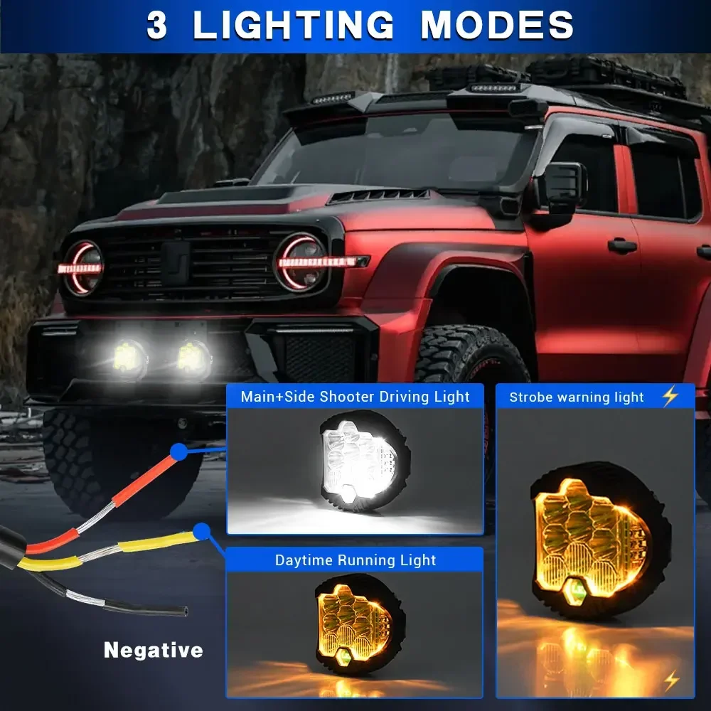 Светодиодная поисковая панель 3 дюйма 120 Вт для внедорожников Volvo Jeep 4x4 12 В 24