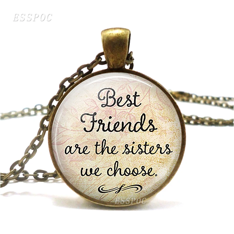 

Gift for Best Friends " Best Friends Are The Sisters We Choose " Friendship Necklace Best Friends Necklace Graduation Gift
