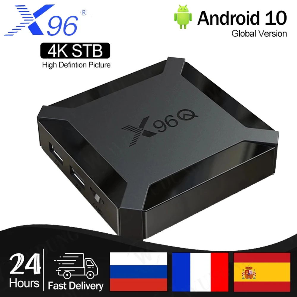 Оригинальная Смарт ТВ-приставка X96Q Android 10 Allwinner H313 четырехъядерный процессор USB2.0