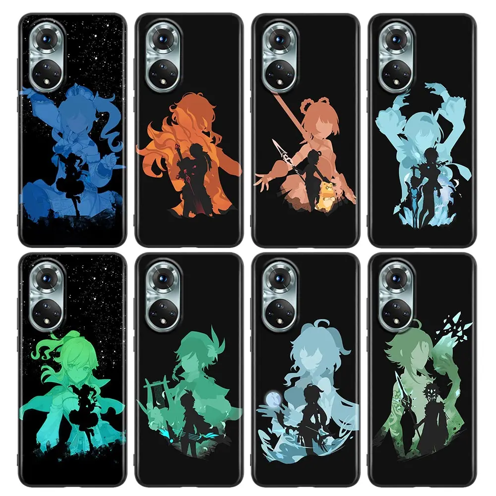 

Phone Case for Honor 8X 8S 9S 9C 9A 9X Play 9A 50 10 20 20e 30i Pro Lite Youth Case Soft Silicone Cover Genshin Impact