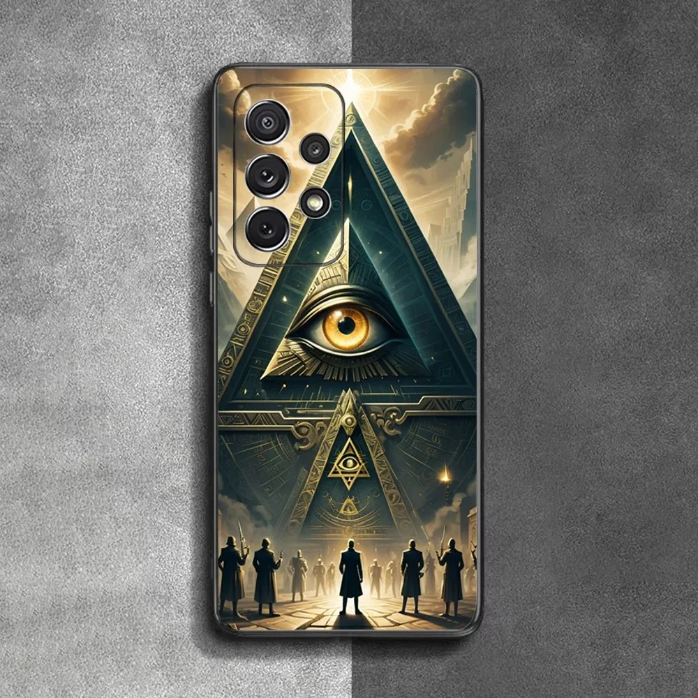 Чехол для телефона Illuminati Eye Occult Pyramid Samsung S25 S24 S23 S22 S21 S20 S10 Ultra Plus Lite FE мягкий