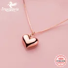 Trustdave Настоящее серебро 925 пробы модное романтическое сердце кулон ожерелье до ключиц для женщин Свадебная вечеринка S925 ювелирные изделия DA1505